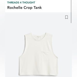 Threads 4 Thought white oversized crop tank